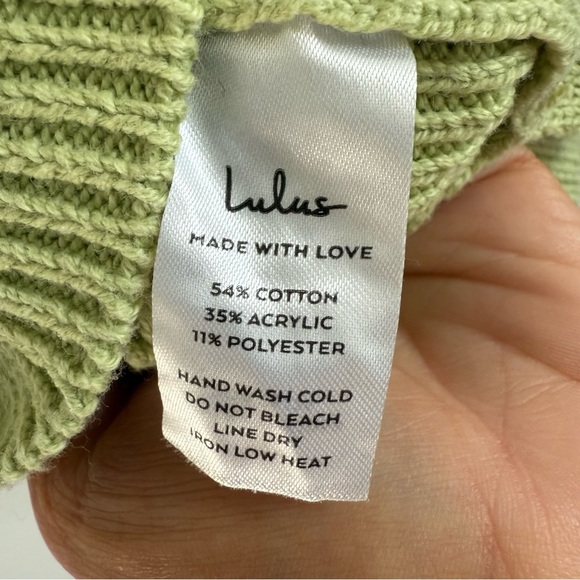 Lulu's Light Green Knit Cropped Tank Top, Size M, Excellent Condition - Picture 6 of 6